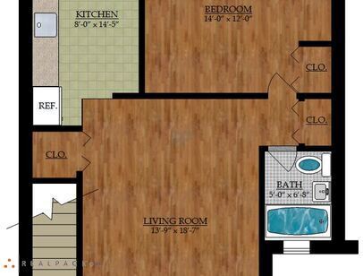 One Bedroom One Bath: Beds - 1: Baths - 1: SqFt Range - 657 to 657