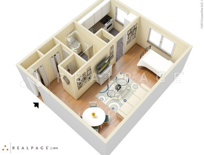 Studio: Beds - Studio: Baths - 1: SqFt Range - 460 to 460