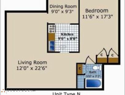 One Bedroom One Bath N: Beds - 1: Baths - 1: SqFt Range - 809 to 809