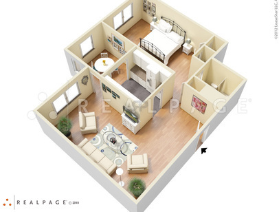 One Bedroom One Bath N: Beds - 1: Baths - 1: SqFt Range - 809 to 809