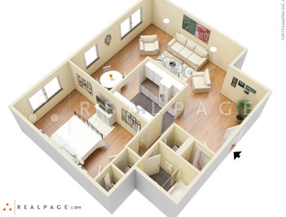 One Bedroom One Bath O: Beds - 1: Baths - 1: SqFt Range - 689 to 689