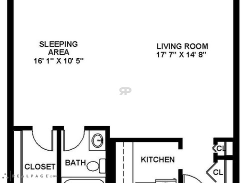 Large Studio: Beds - Studio: Baths - 1: SqFt Range - 620 to 620