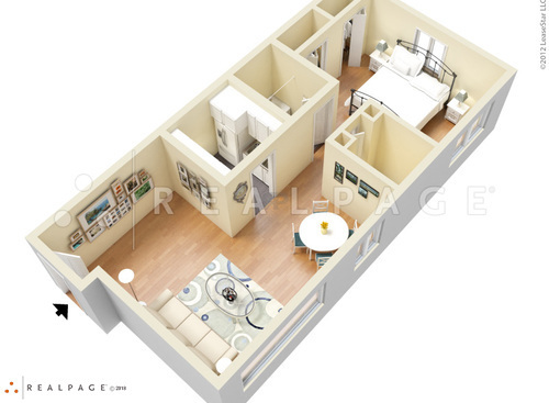 1 Bed 1 Bath Garden: Beds - 1: Baths - 1: SqFt Range - 660 to 660