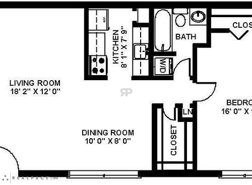 1 Bed 1 Bath Duplex 1st Floor: Beds - 1: Baths - 1: SqFt Range - 710 to 710
