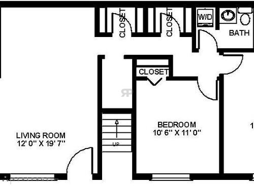 2 Bed 1 Bath Duplex 1st Floor: Beds - 2: Baths - 1: SqFt Range - 890 to 890