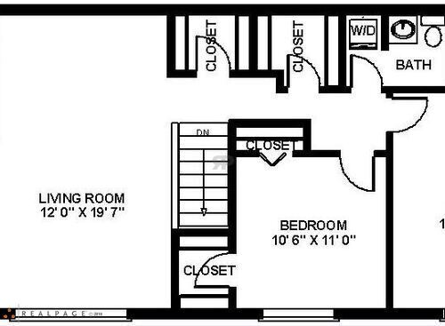 2 Bed 1 Bath Duplex 2nd Floor: Beds - 2: Baths - 1: SqFt Range - 920 to 920
