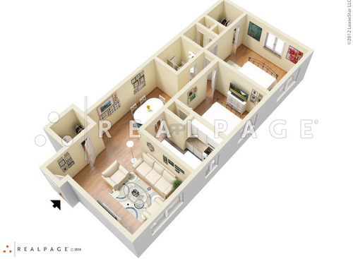 2 Bed 2 Bath Garden: Beds - 2: Baths - 2: SqFt Range - 875 to 875