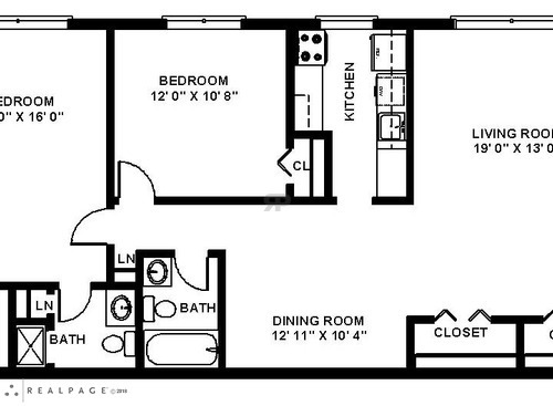 2 Bed 2 Bath Deluxe Garden: Beds - 2: Baths - 2: SqFt Range - 970 to 970