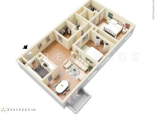 2 Bed 2 Bath Deluxe Stratford: Beds - 2: Baths - 2: SqFt Range - 1100 to 1100