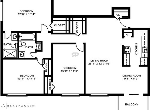 3 Bed 2 Bath Stratford House: Beds - 3: Baths - 2: SqFt Range - 1328 to 1328