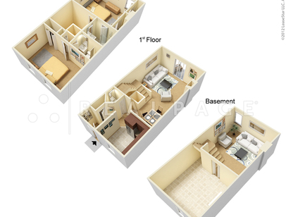 Davidson Townhouse II: Beds - 2: Baths - 2.5: SqFt Range - 1944 to 1944