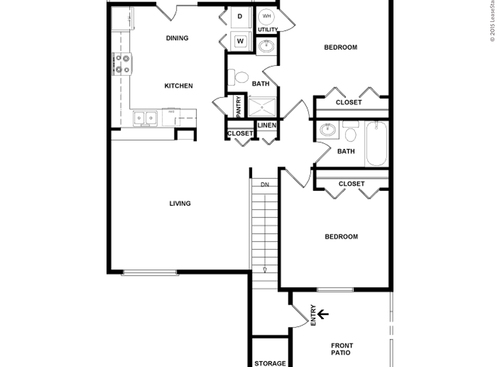 2 Bed 2 Bath Upper: Beds - 2: Baths - 1.75: SqFt Range - 1100 to 1100