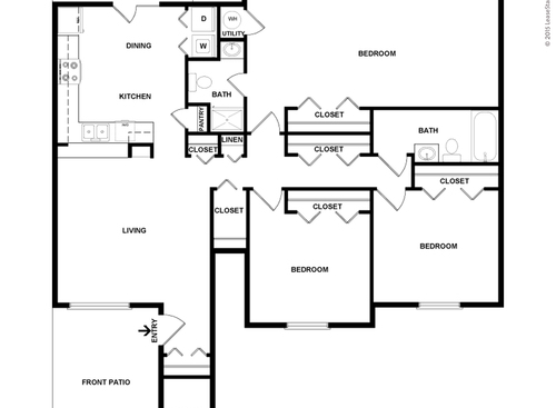 3 Bed 2 Bath Regular: Beds - 3: Baths - 1.75: SqFt Range - 1500 to 1500