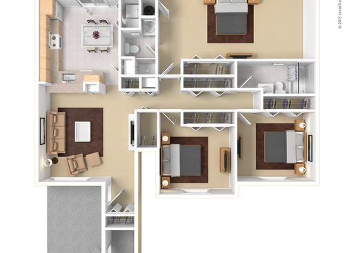 3 Bed 2 Bath Regular: Beds - 3: Baths - 1.75: SqFt Range - 1500 to 1500