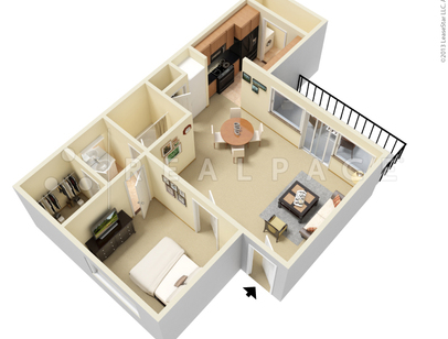 Live Oak: Beds - 1: Baths - 1: SqFt Range - 570 to 570