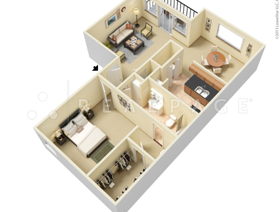 Bur Oak: Beds - 1: Baths - 1: SqFt Range - 875 to 875