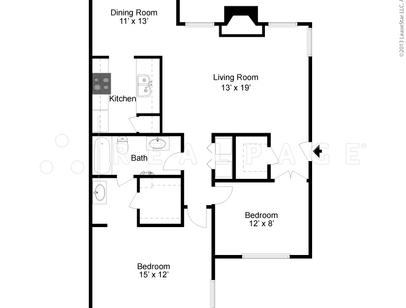 Willow Oak: Beds - 2: Baths - 2: SqFt Range - 1065 to 1065