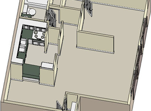 Studio Deluxe: Beds - Studio: Baths - 1: SqFt Range - 570 to 570