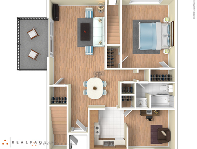 1 Bed 1 Bath Den Deluxe: Beds - 1: Baths - 1: SqFt Range - 846 to 846