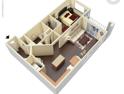 A3: Beds - 1: Baths - 1: SqFt Range - 811 to 811