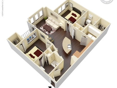B2: Beds - 2: Baths - 2: SqFt Range - 1077 to 1077