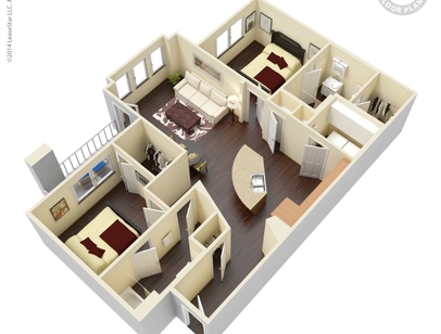 B3: Beds - 2: Baths - 2: SqFt Range - 1085 to 1085
