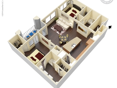 B4: Beds - 2: Baths - 2: SqFt Range - 1164 to 1164