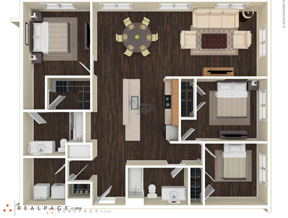 3 Bedroom: Beds - 3: Baths - 2: SqFt Range - 1314 to 1314