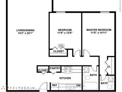 2 Bedroom 1.5 Bath - Basic: Beds - 2: Baths - 1.5: SqFt Range - 940 to 940