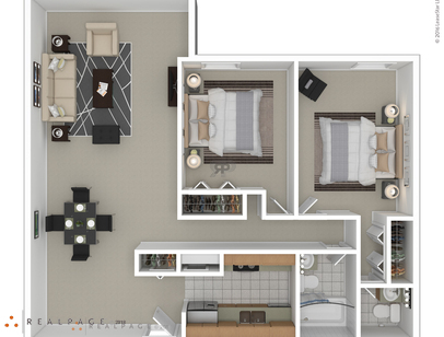 2 Bedroom 1.5 Bath - Basic: Beds - 2: Baths - 1.5: SqFt Range - 940 to 940