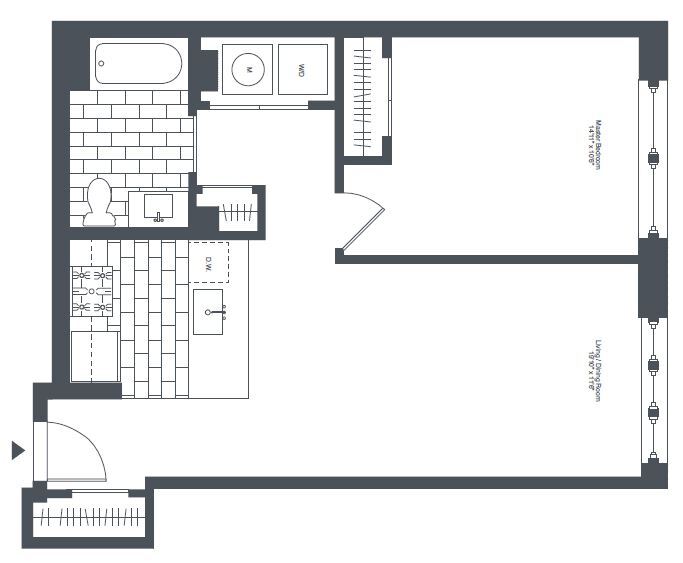 Apartment 201 floorplan