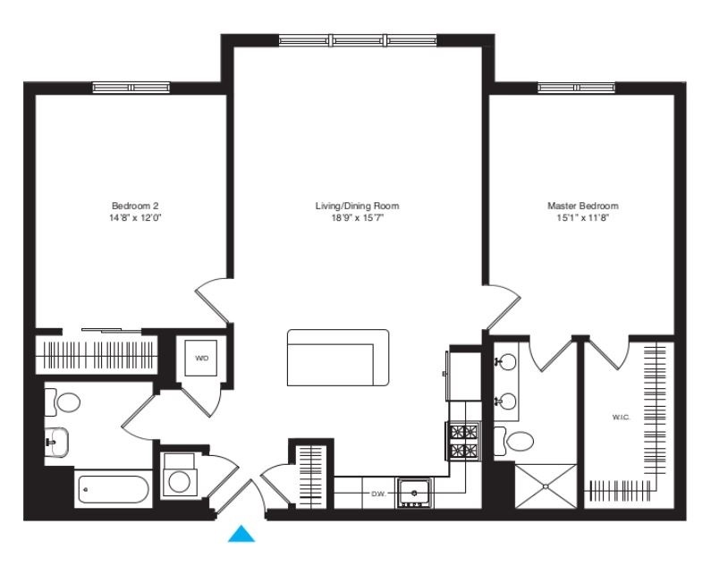 Apartment 603 floorplan