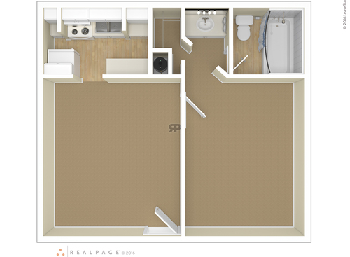 The Ayers: Beds - 1: Baths - 1: SqFt Range - 694 to 694