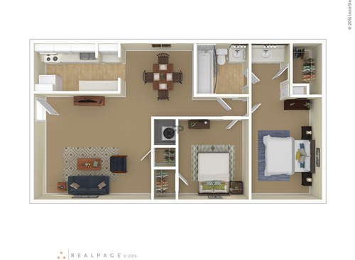 The Bonelli: Beds - 2: Baths - 1: SqFt Range - 984 to 984