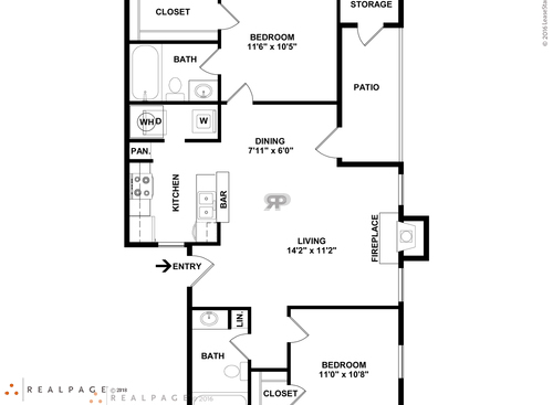 B1: Beds - 2: Baths - 2: SqFt Range - 873 to 873