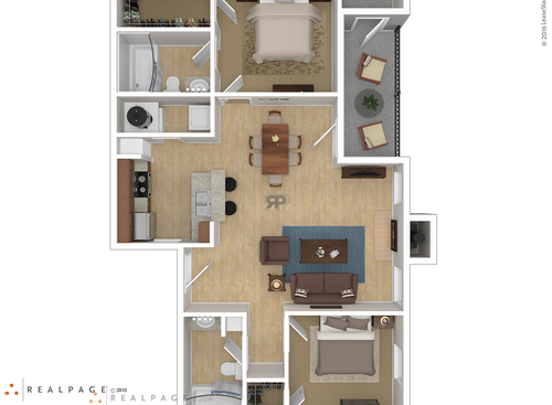 B1: Beds - 2: Baths - 2: SqFt Range - 873 to 873