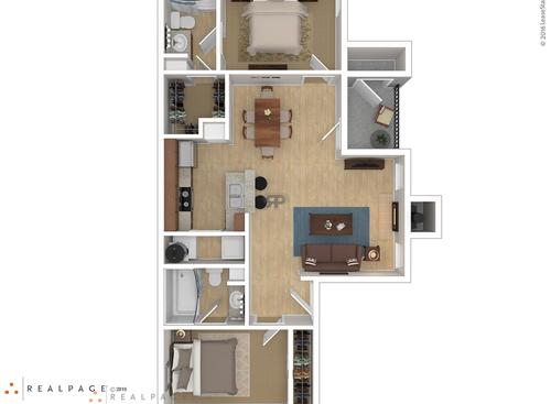 B2: Beds - 2: Baths - 2: SqFt Range - 1019 to 1019