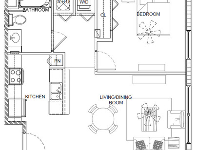 Unit 1A: Beds - 1: Baths - 1: SqFt Range - 661 to 661