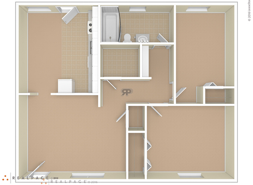 2 Bedroom: Beds - 2: Baths - 1: SqFt Range - 752 to 752