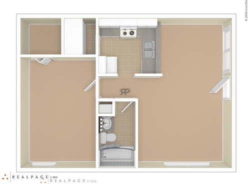 The Charleston: Beds - 1: Baths - 1: SqFt Range - 650 to 650