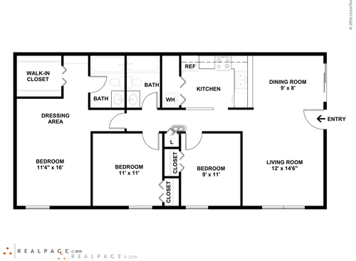 The Plantation: Beds - 3: Baths - 2: SqFt Range - 1100 to 1100
