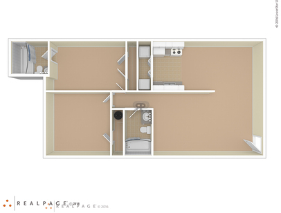 2 Bedroom: Beds - 2: Baths - 2: SqFt Range - 992 to 992