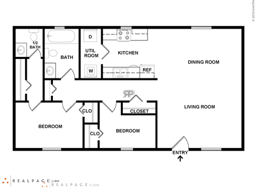 2  Bedroom: Beds - 2: Baths - 1.5: SqFt Range - 921 to 921