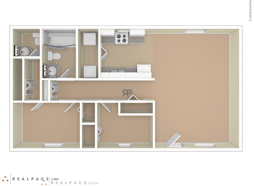 2  Bedroom: Beds - 2: Baths - 1.5: SqFt Range - 921 to 921