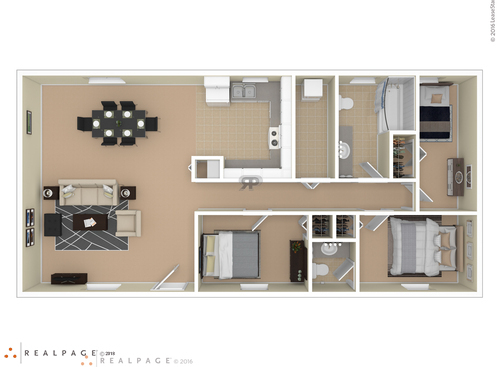 3  Bedroom: Beds - 3: Baths - 2: SqFt Range - 1067 to 1067