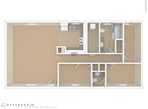 3  Bedroom: Beds - 3: Baths - 2: SqFt Range - 1067 to 1067