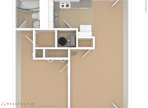 1 Bedroom HUD: Beds - 1: Baths - 1: SqFt Range - 663 to 663