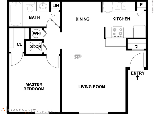 1 Bedroom: Beds - 1: Baths - 1: SqFt Range - 574 to 574