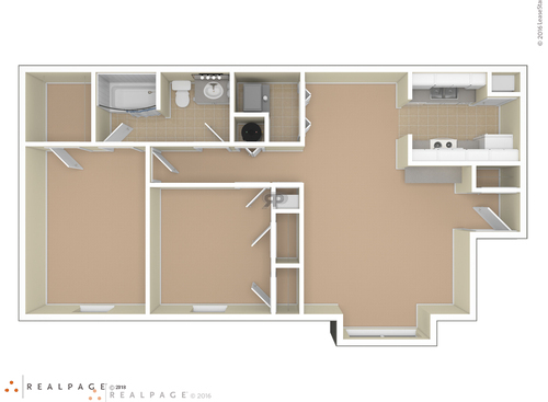 2 Bedroom: Beds - 2: Baths - 1: SqFt Range - 804 to 804
