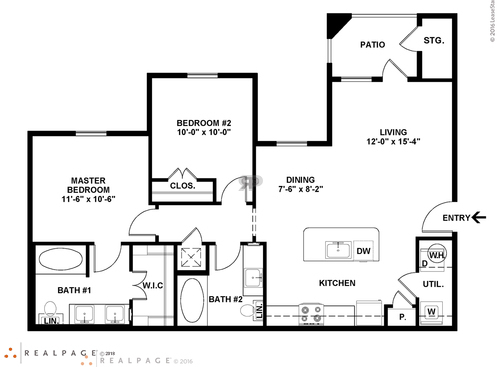 B1: Beds - 2: Baths - 2: SqFt Range - 950 to 950